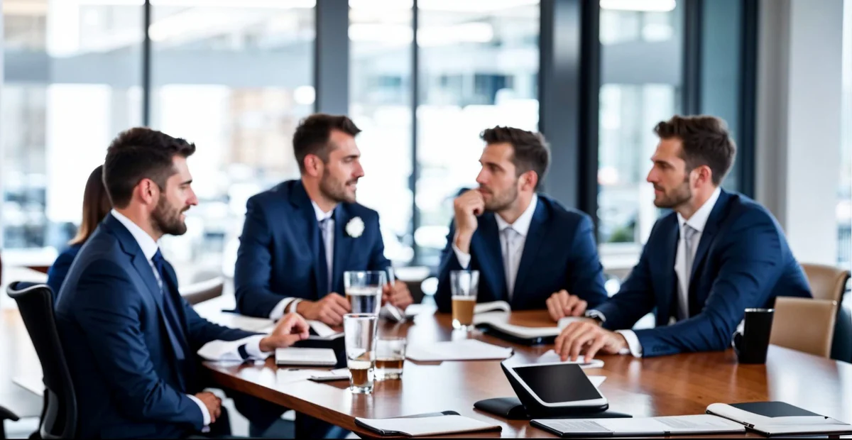 Business team meeting around a table