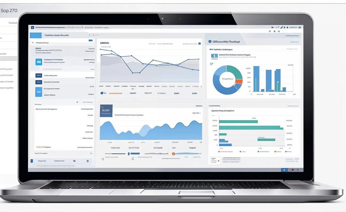 Laptop showing a CRM pipeline dashboard